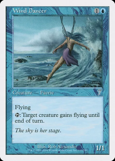 Danseuse du vent, carte Magic 7ED 113 — extension Septième Edition
