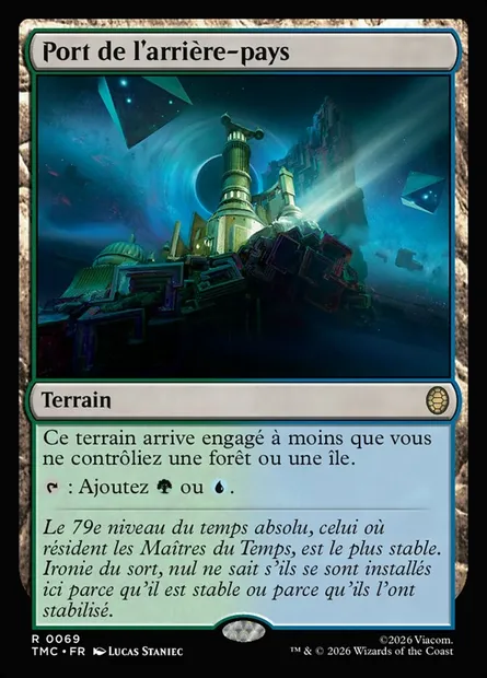 Port de l'arrière-pays, carte Magic TMC 69 — extension Teenage Mutant Ninja Turtles Eternal