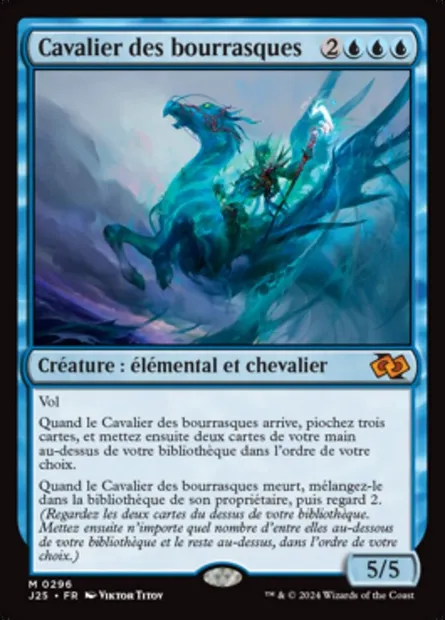Cavalier des bourrasques, carte Magic J25 296 — extension Foundations Jumpstart