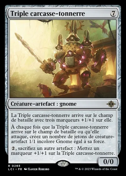 Triple carcasse-tonnerre, carte Magic LCI 265 — extension The Lost Caverns of Ixalan