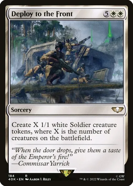 Deploy to the Front, Magic card 40K 184 — Warhammer 40,000 Commander set