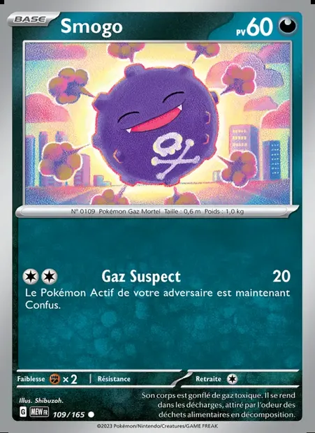Smogo, carte Pokémon MEW 109 — extension 151