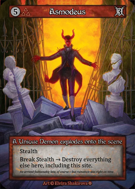 Asmodeus, carte Sorcery GOT 027 — extension Gothic