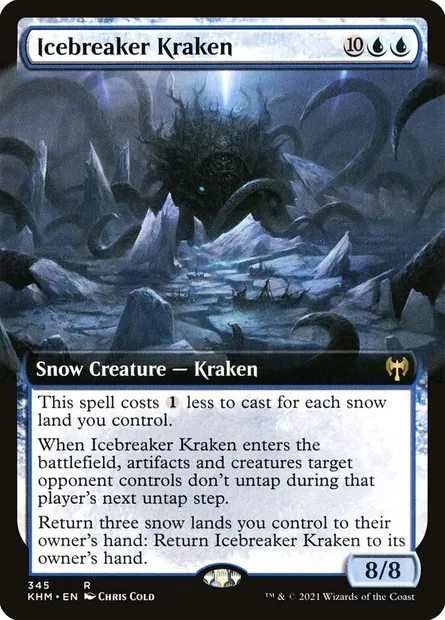 Icebreaker Kraken, Magic card KHM 345 — Kaldheim set