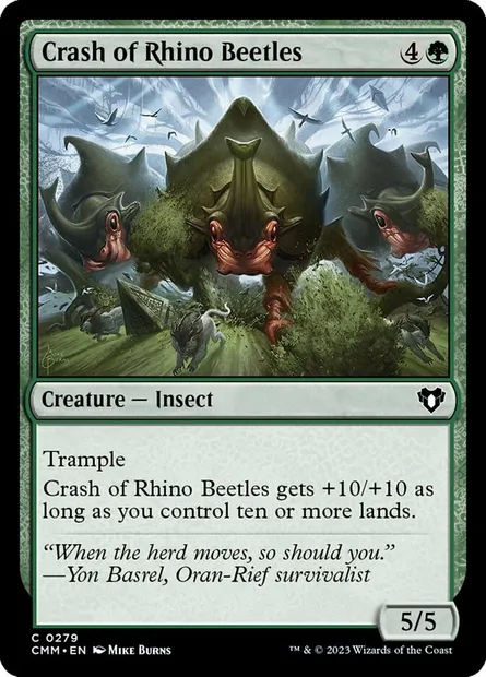 Crash of Rhino Beetles, Magic card CMM 279 — Commander Masters set