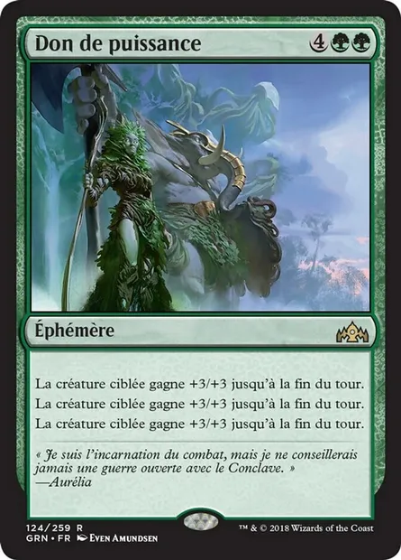 Don de puissance, carte Magic GRN 124 — extension Les Guildes de Ravnica