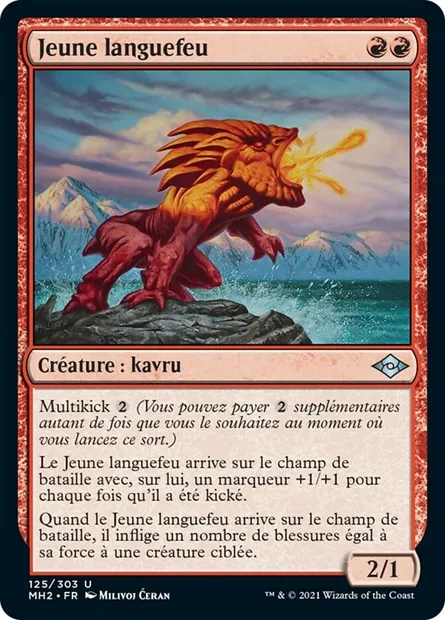 Jeune languefeu, carte Magic MH2 125 — extension Horizons du Modern 2