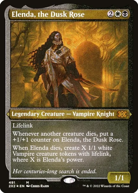 Elenda, the Dusk Rose, Magic card 2X2 491 — Double Masters 2022 set