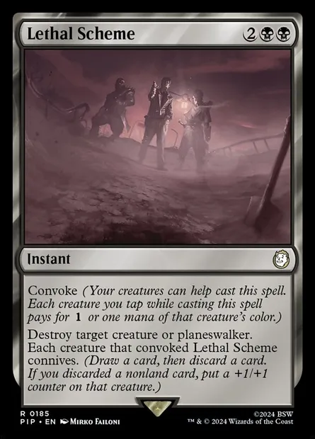 Lethal Scheme, Magic card PIP 185 — Fallout set