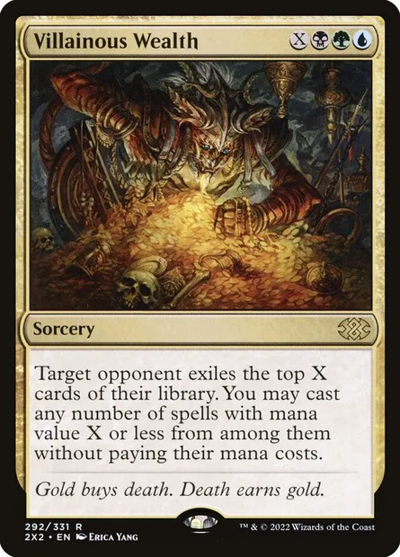 Villainous Wealth, Magic card 2X2 292 — Double Masters 2022 set