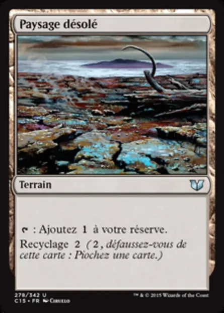 Paysage désolé, carte Magic C15 278 — extension Commander 2015