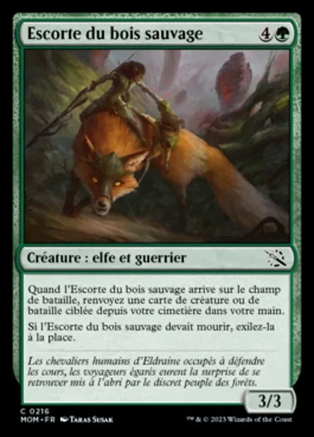 Escorte du bois sauvage, carte Magic MOM 216 — extension L'invasion des machines