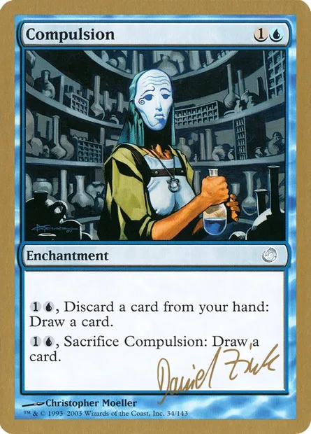Compulsion, carte Magic WC03 dz34 — extension World Championship Decks 2003