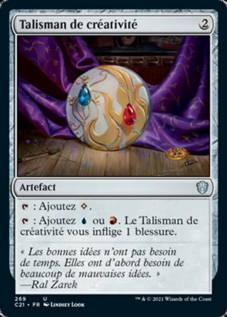 Talisman de créativité, carte Magic C21 269 — extension Commander 2021