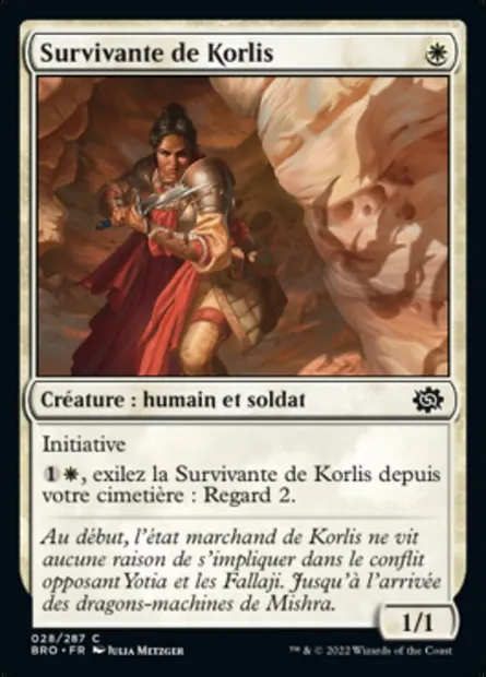 Survivante de Korlis, carte Magic BRO 28 — extension La Guerre Fratricide