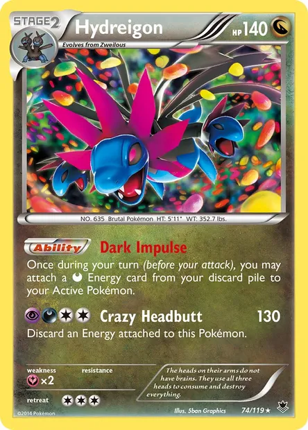 Hydreigon, Pokémon card PHF 74 — Phantom Forces set