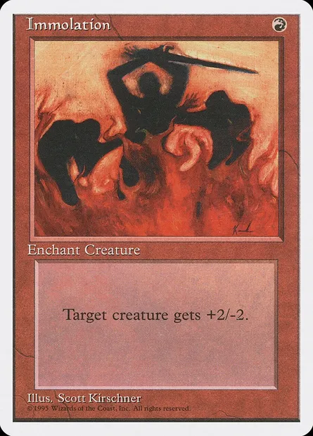 Immolation, carte Magic 4ED 204 — extension Quatrième Edition