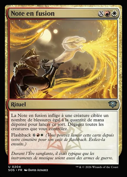 Note en fusion, carte Magic SOS 204 — extension Secrets of Strixhaven