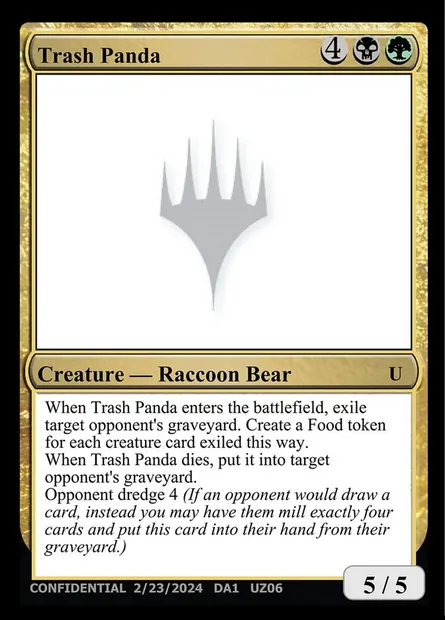 Trash Panda, carte Magic UNK UZ06 — extension Unknown Event