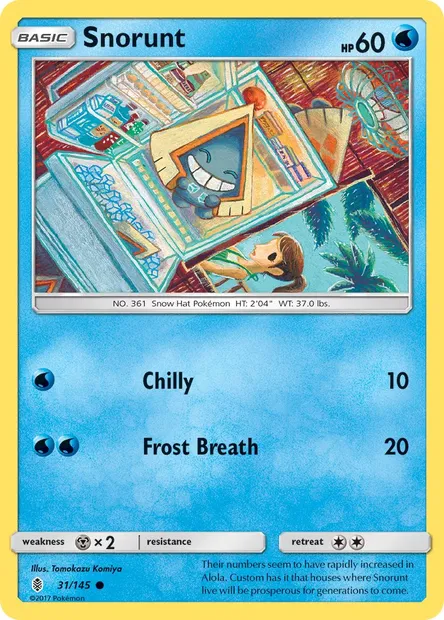 Snorunt, Pokémon card GRI 31 — Guardians Rising set