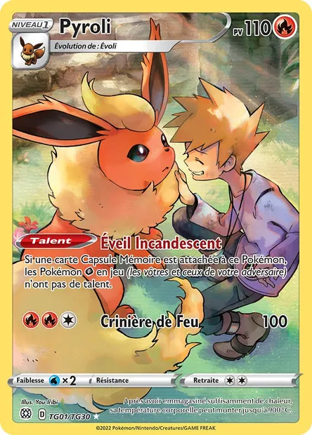 Pyroli, carte Pokémon BRS TG01 — extension Stars Étincelantes