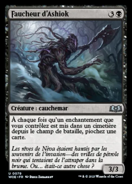 Faucheur d'Ashiok, carte Magic WOE 79 — extension Wilds of Eldraine