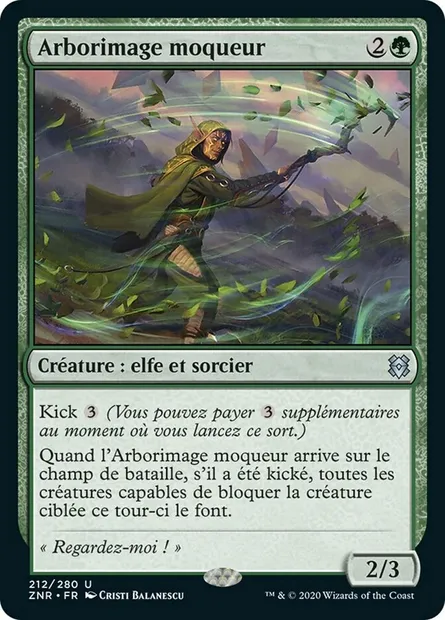 Arborimage moqueur, carte Magic ZNR 212 — extension Renaissance de Zendikar