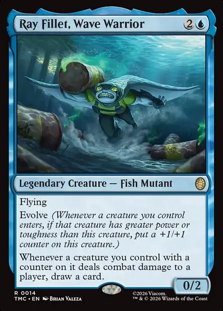 Ray Fillet, Wave Warrior, Magic card TMC 14 — Teenage Mutant Ninja Turtles Eternal set