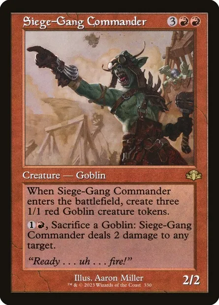 Siege-Gang Commander, Magic card DMR 330 — Dominaria Remastered set