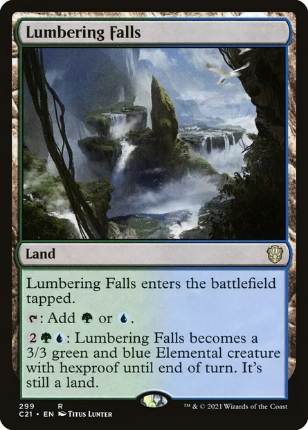 Lumbering Falls, Magic card C21 299 — Commander 2021 set
