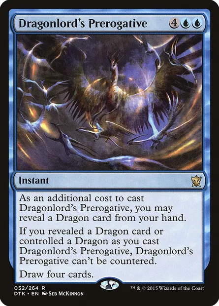 Dragonlord's Prerogative, Magic card DTK 52 — Dragons of Tarkir set