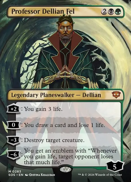 Professor Dellian Fel, Magic card SOS 283 — Secrets of Strixhaven set