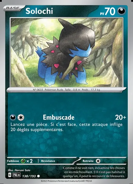 Solochi, carte Pokémon PAL 138 — extension Évolutions à Paldea