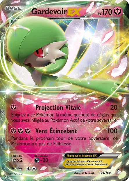 Gardevoir EX, carte Pokémon PRC 105 — extension Primo-Choc