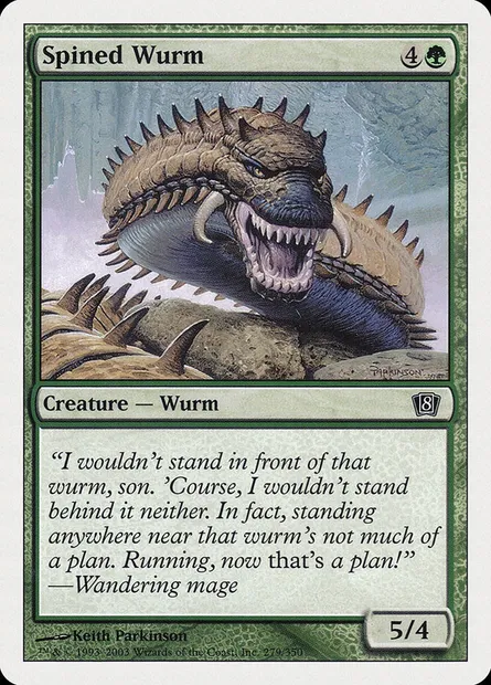 Spined Wurm, Magic card 8ED 279 — Eighth Edition set