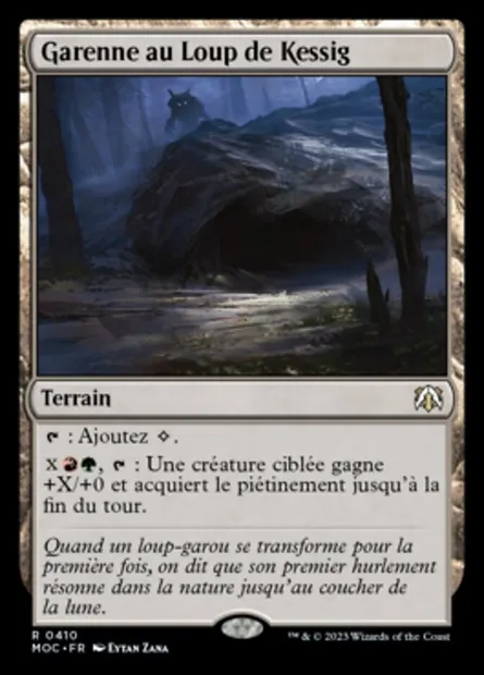 Garenne au Loup de Kessig, carte Magic MOC 410 — extension March of the Machine Commander