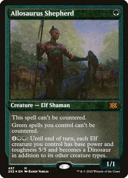 Allosaurus Shepherd, Magic card 2X2 457 — Double Masters 2022 set