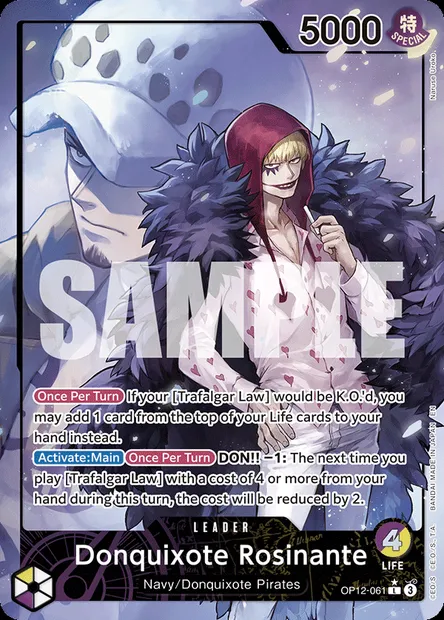 Donquixote Rosinante, One Piece card OP12-061 — LEGACY OF THE MASTER set