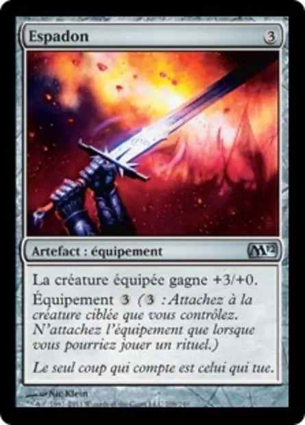 Espadon, carte Magic M12 209 — extension Magic 2012