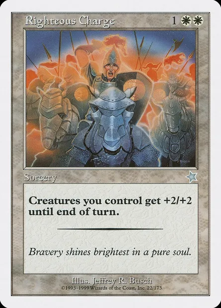 Righteous Charge, Magic card S99 22 — Starter 1999 set