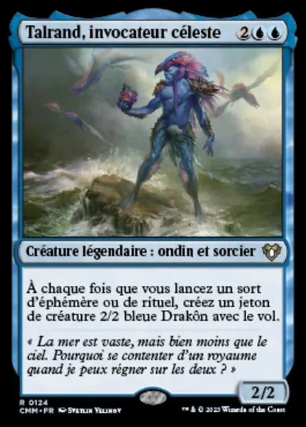 Talrand, invocateur céleste, carte Magic CMM 124 — extension Commander Masters