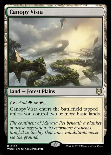 Canopy Vista, Magic card WOC 153 — Wilds of Eldraine Commander set