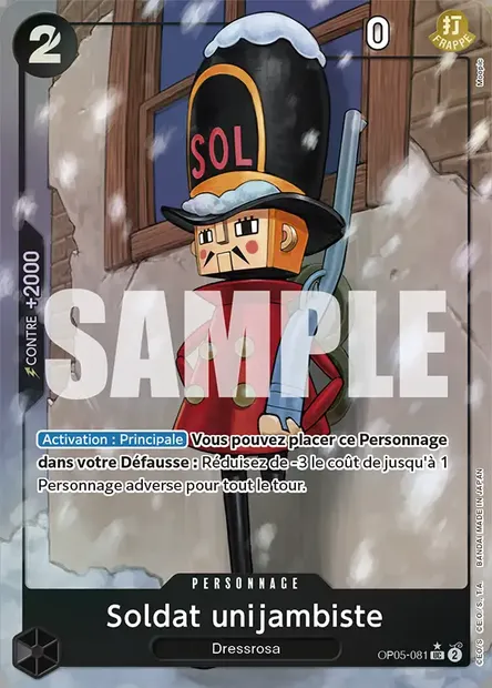 Soldat unijambiste, carte One Piece OP05-081 — extension AWAKENING OF THE NEW ERA