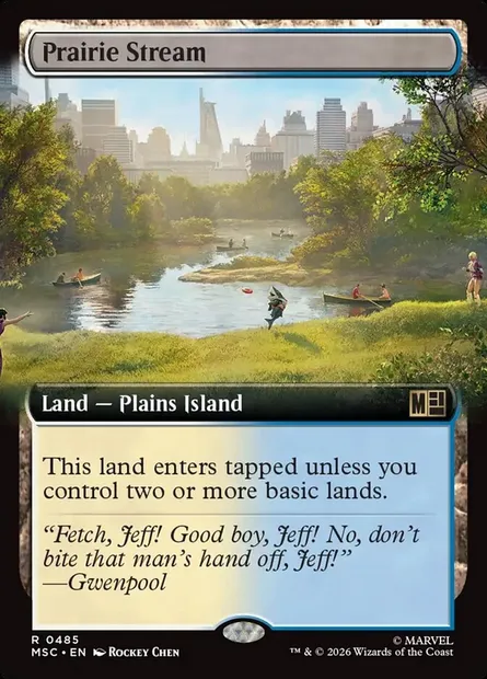 Prairie Stream, Magic card MSC 485 — Marvel Super Heroes Commander set