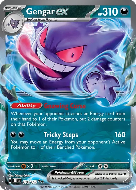 Gengar ex, Pokémon card TEF 104 — Temporal Forces set