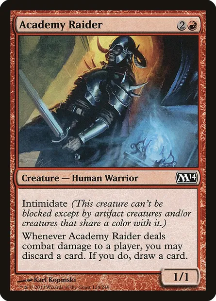 Academy Raider, Magic card M14 124 — Magic 2014 set