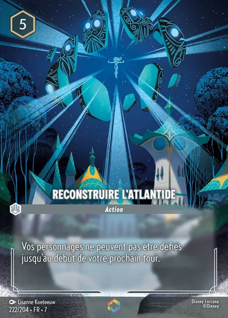 Reconstruire l'Atlantide, carte Disney Lorcana CH7-222 — extension L'île d'Archazia