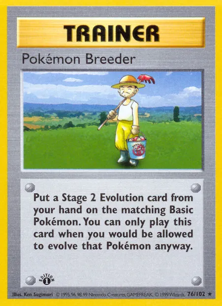 Pokémon Breeder, Pokémon card BS 76 — Base Set set