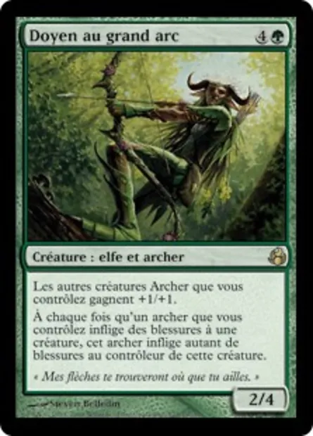Doyen au grand arc, carte Magic MOR 125 — extension Leveciel