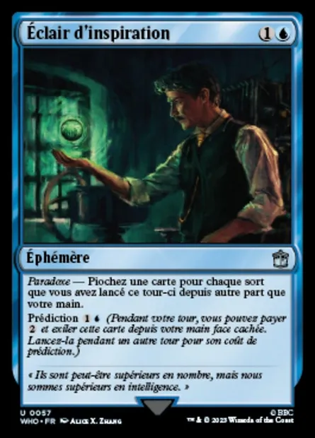 Éclair d'inspiration, carte Magic WHO 57 — extension Doctor Who